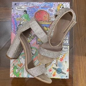 Jeffrey Campbell Sandal Clear Rhinestone Heels Lindsay
